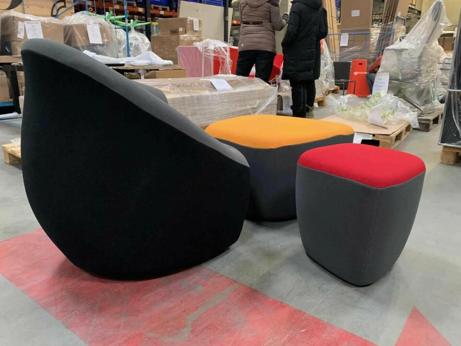 Walter Knoll Relaxsessel|Sessel Seating Stone mit 2 Hockern