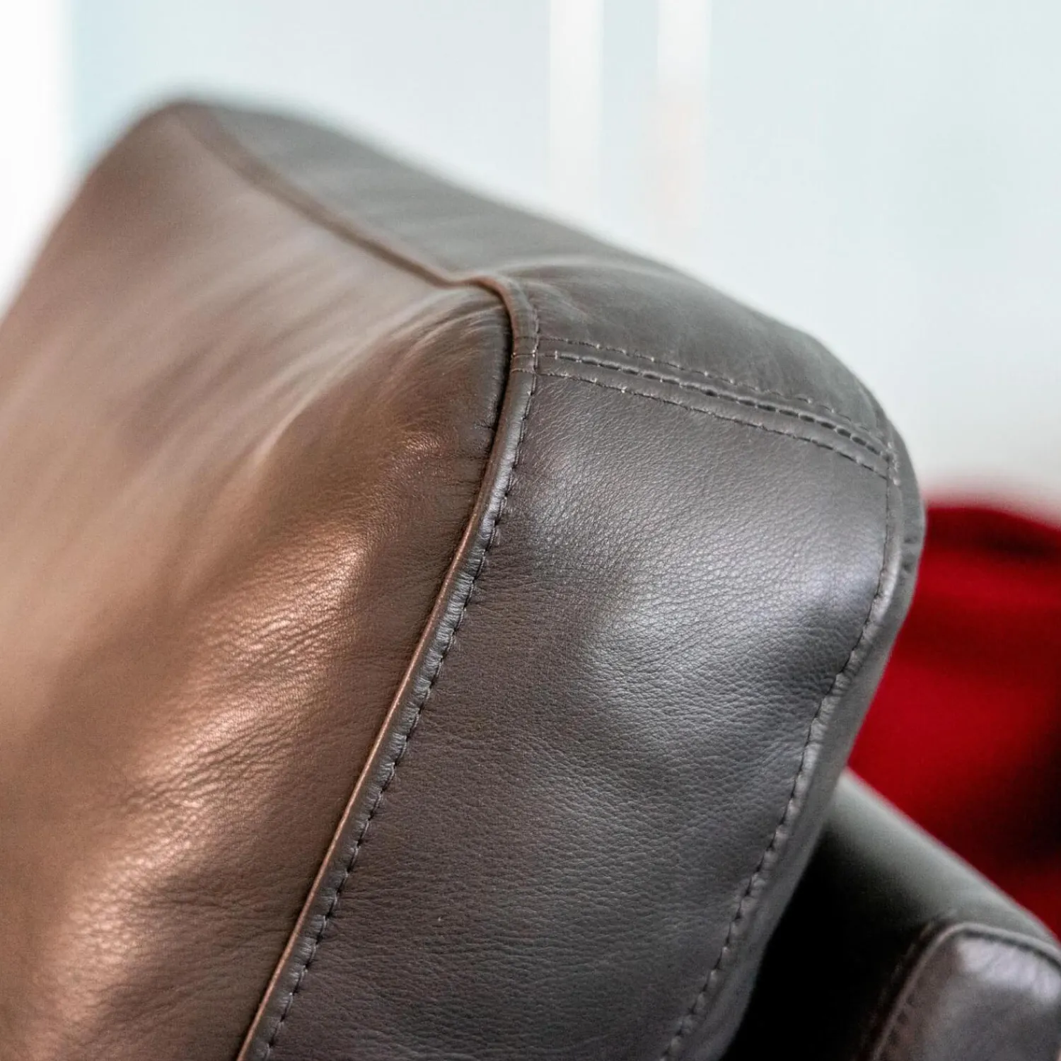 Brühl Loungesessel|Relaxsessel|Sessel Serge Leder Anthrazit Grau Tellerfuß Chrom