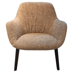 Walter Knoll Einzelstühle|Sessel Sheru Mit Armlehnen Bezug Innen Stof Sorel 7873 Grau Außen Leder Elen 1406 Taupe Grau 4 Bein Gestell Eiche Geflemmt