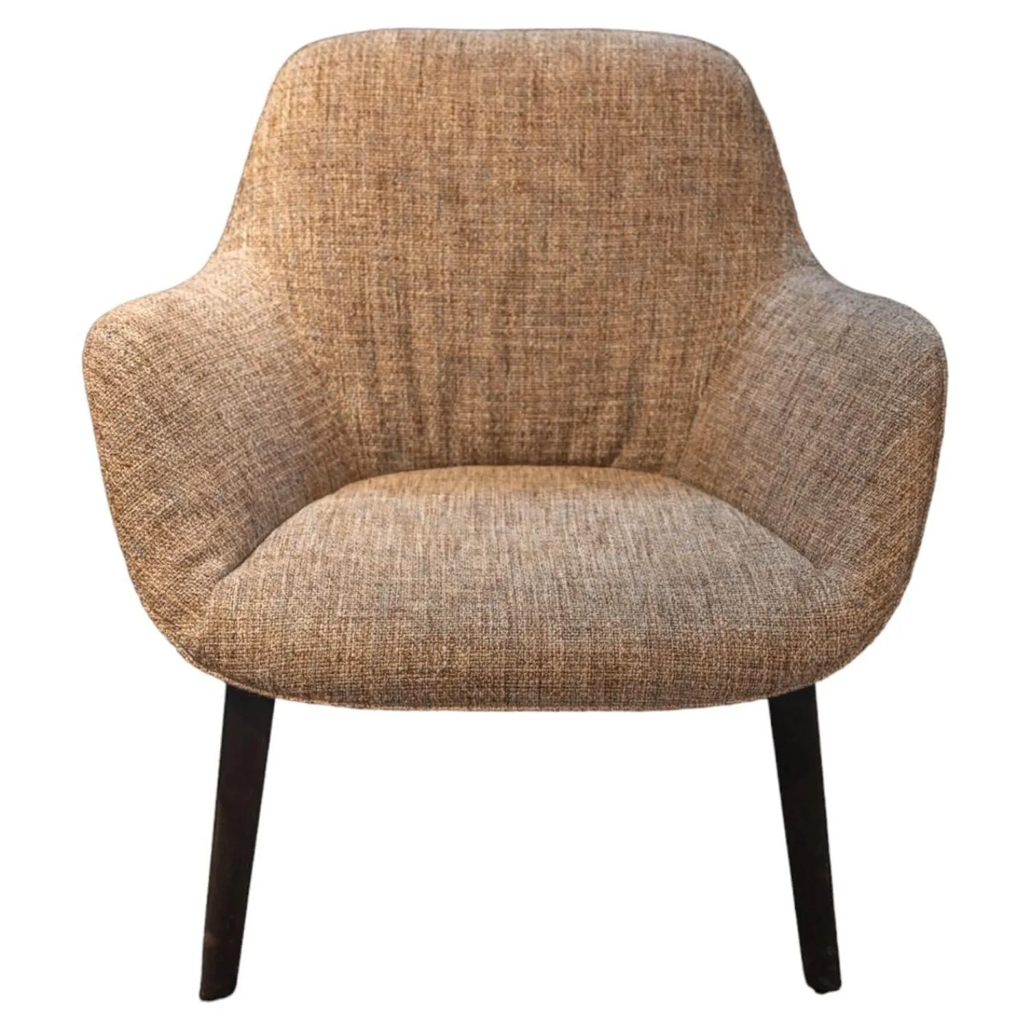 Walter Knoll Einzelstühle|Sessel Sheru Mit Armlehnen Bezug Innen Stof Sorel 7873 Grau Außen Leder Elen 1406 Taupe Grau 4 Bein Gestell Eiche Geflemmt