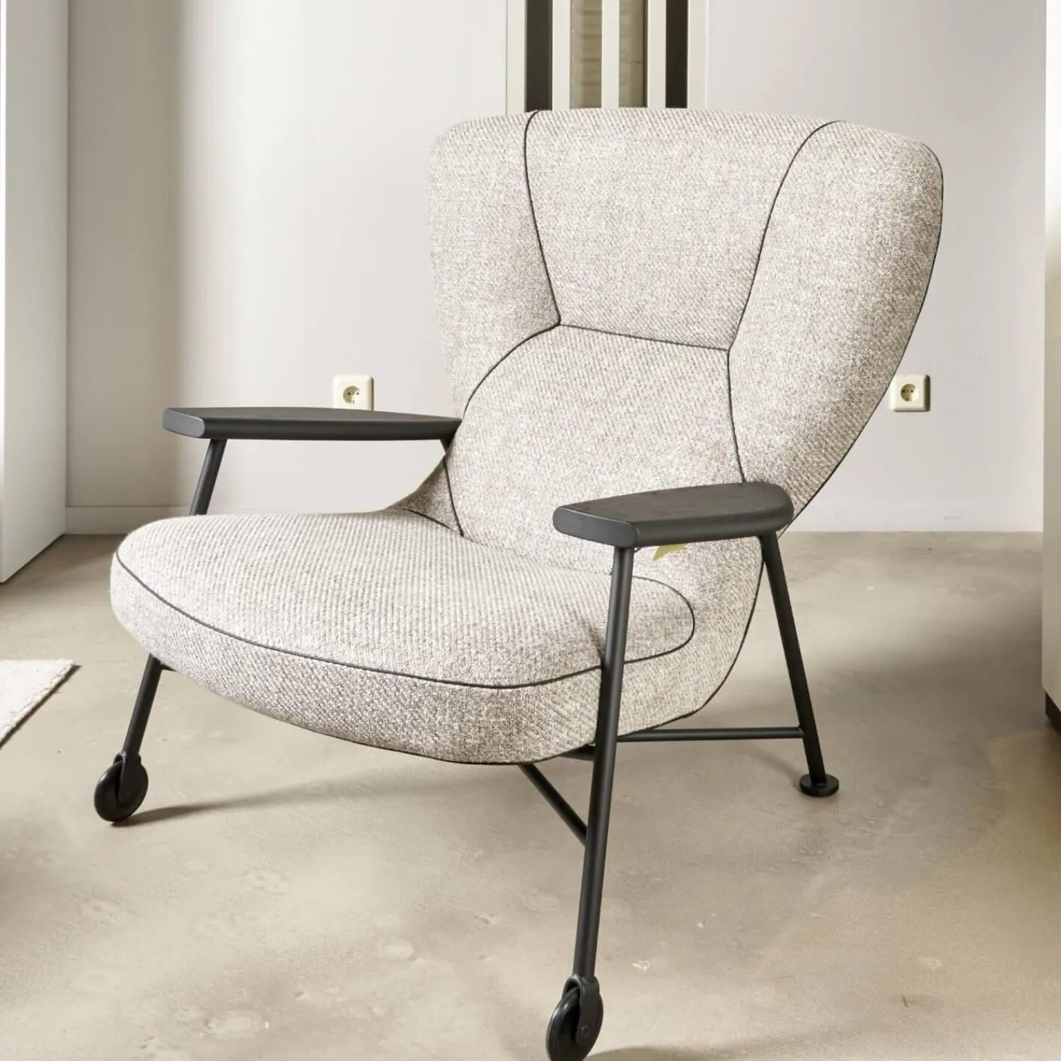 Walter Knoll Relaxsessel|Sessel Shinzo Mit Hocker Leder Savannah 7883 Platin Rücken Kernleder Saddel Black