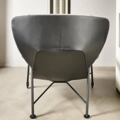 Walter Knoll Relaxsessel|Sessel Shinzo Mit Hocker Leder Savannah 7883 Platin Rücken Kernleder Saddel Black