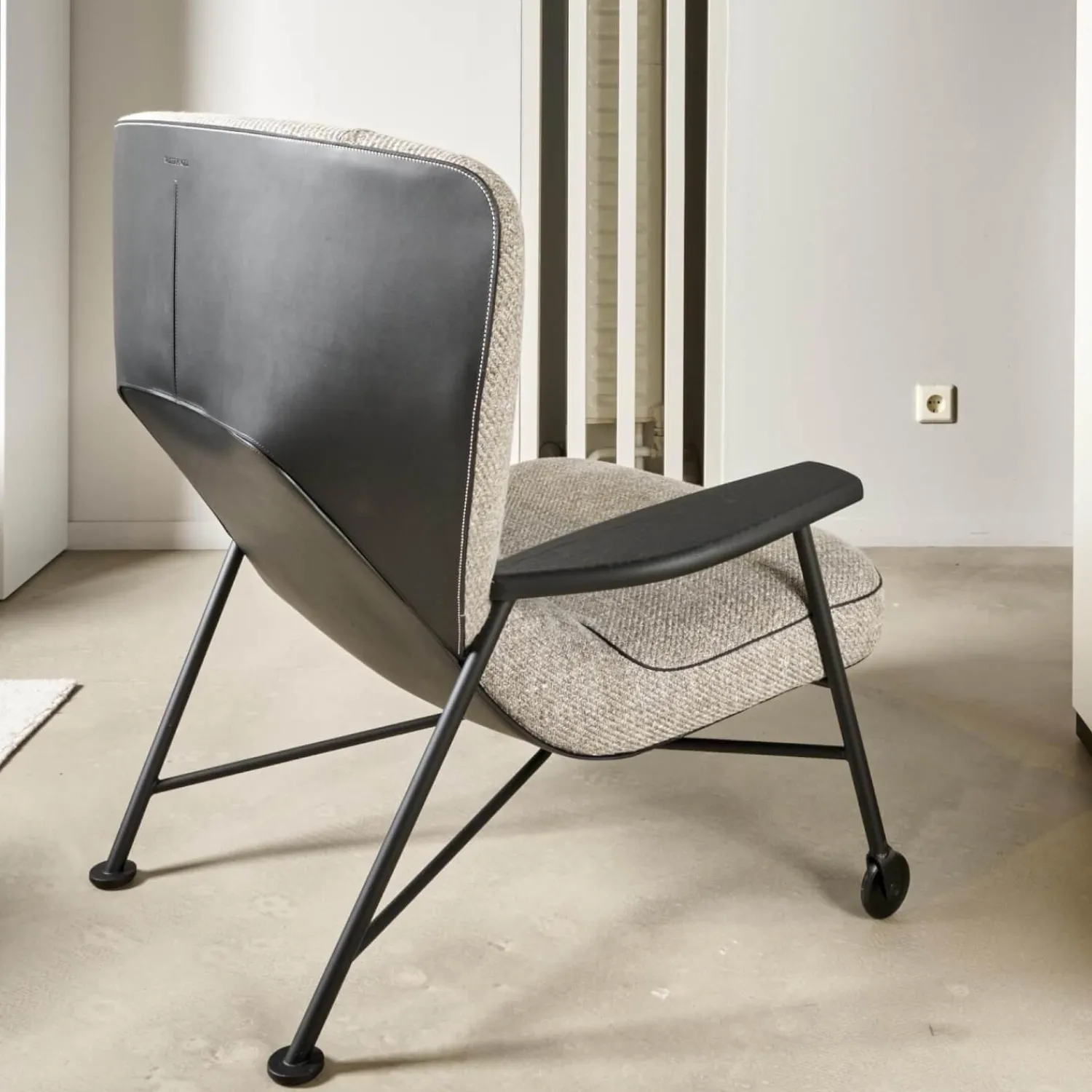 Walter Knoll Relaxsessel|Sessel Shinzo Mit Hocker Leder Savannah 7883 Platin Rücken Kernleder Saddel Black