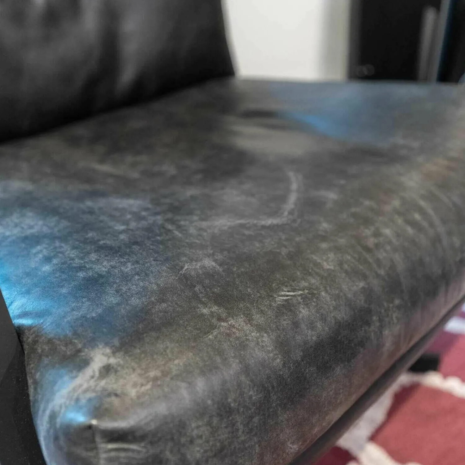 Signet Relaxsessel|Sessel Si Gin Leder Rancho Schwarz Drehkreuz Samtlack Schwarz Mit Hocker