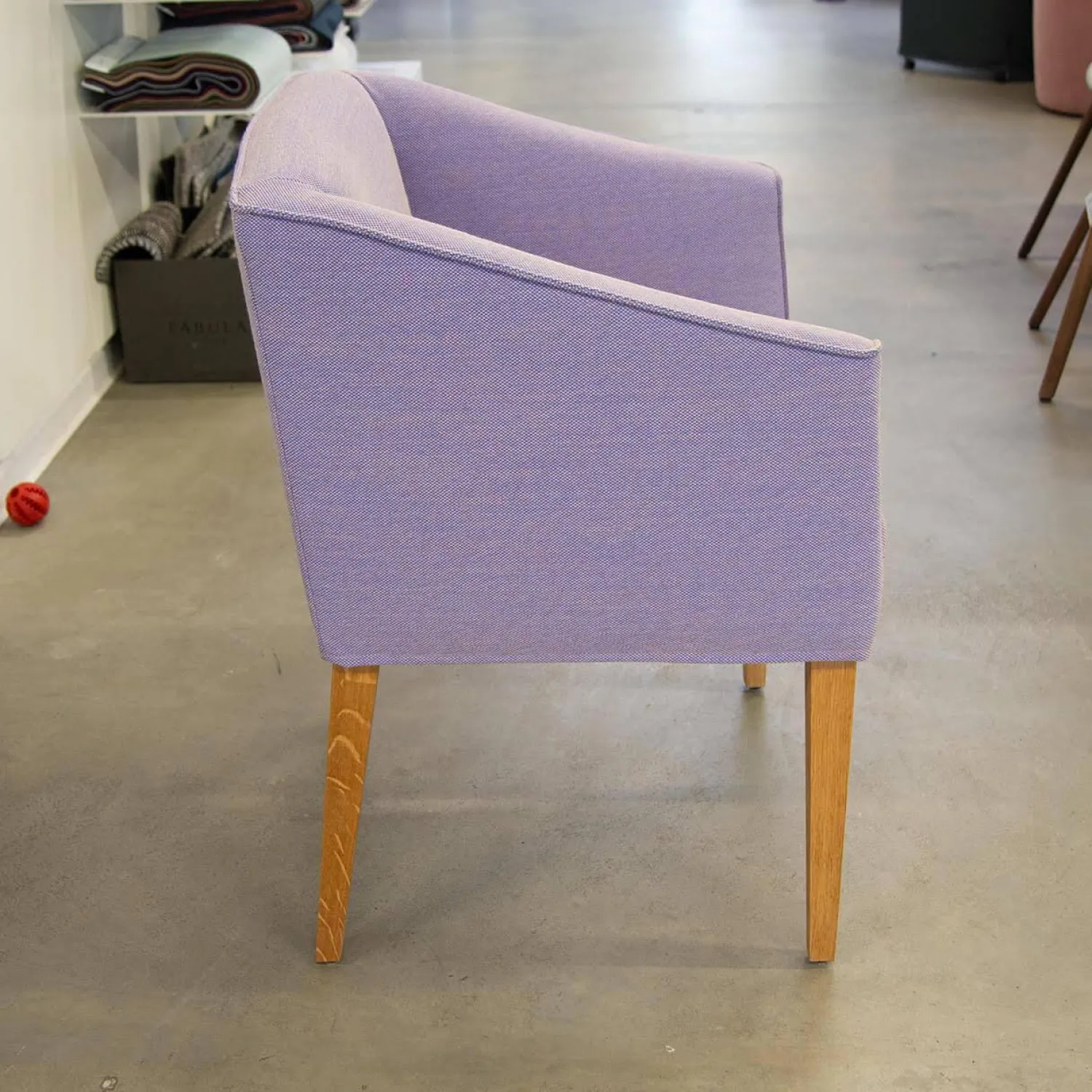 Signet Einzelstühle|Sessel Smilla Stoff Steelcut Quartett Blau Lila Fuß Eiche