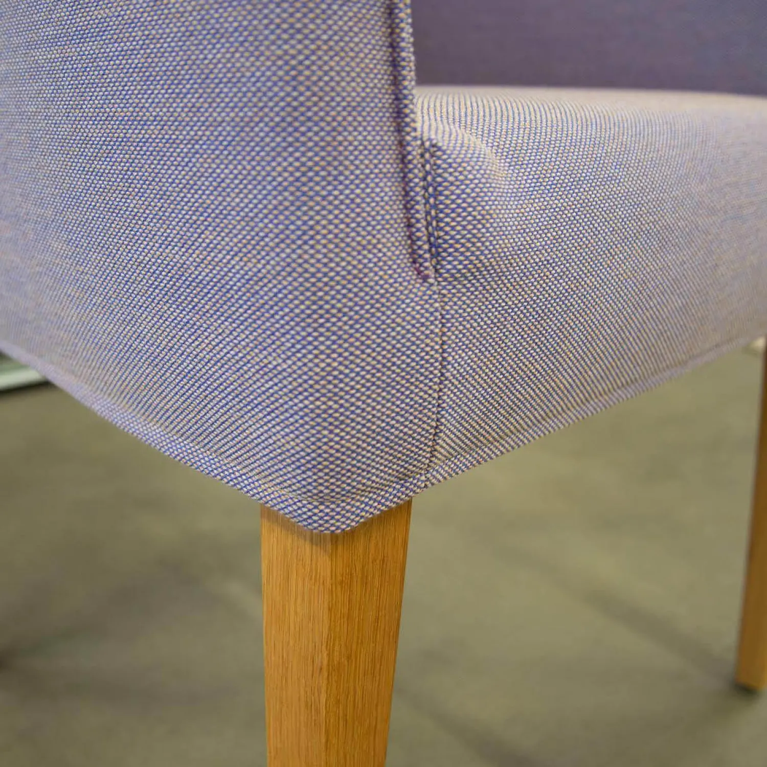 Signet Einzelstühle|Sessel Smilla Stoff Steelcut Quartett Blau Lila Fuß Eiche