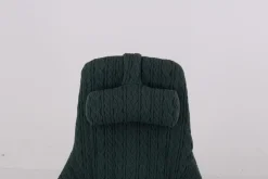 Werther Relaxsessel|Sessel Sola Stoff Cricket Reed K5232 01 Grün Füße Holz Schwarz Inklusive Nackenkissen