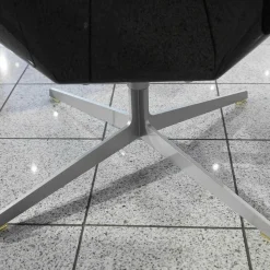 Fritz Hansen Relaxsessel|Sessel Space JI 11 Schwarz Hochglanz Softleder Cognacfarbig Kat. 6