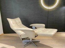 Jori Relaxsessel|Sessel Square Multi Move Medium Leder Celia Mastica Beige mit Verstellfunktion