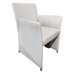 Knoll International Loungesessel|Sessel Stuhl Dinnerchair Jason Leder Congress 55 Grau Gestell Stahl Velourmatt