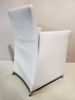 Knoll International Loungesessel|Sessel Stuhl Dinnerchair Jason Leder Congress 55 Grau Gestell Stahl Velourmatt