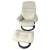 Stressless Relaxsessel|Sessel Sunrise M Leder Paloma Light Grey Grau Gestell Classic Wenge Schwarz Mit Hocker