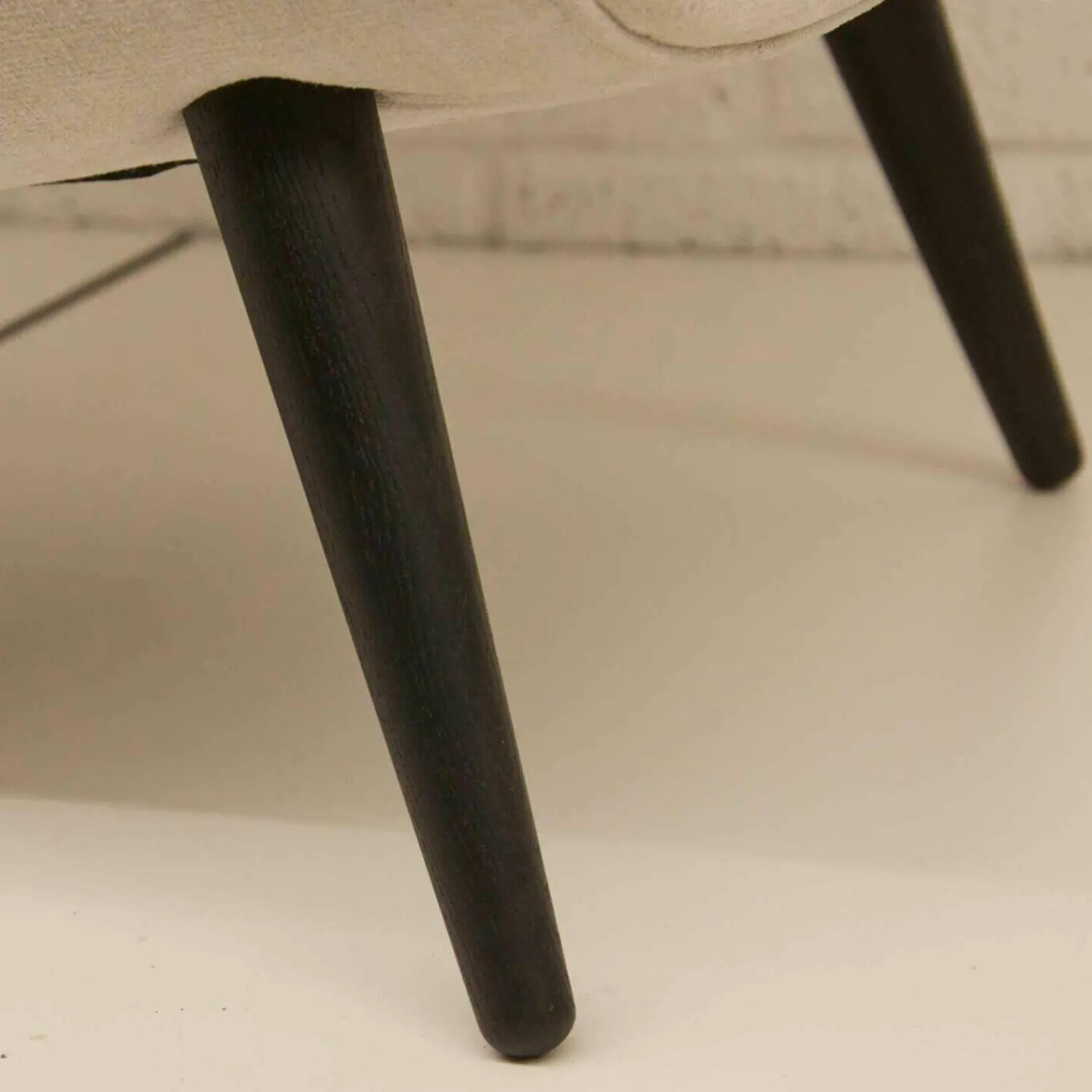 Fredericia Relaxsessel|Sessel Swoon Lounge Stoff Maple 102 Creme Holz Schwarz Lackiert