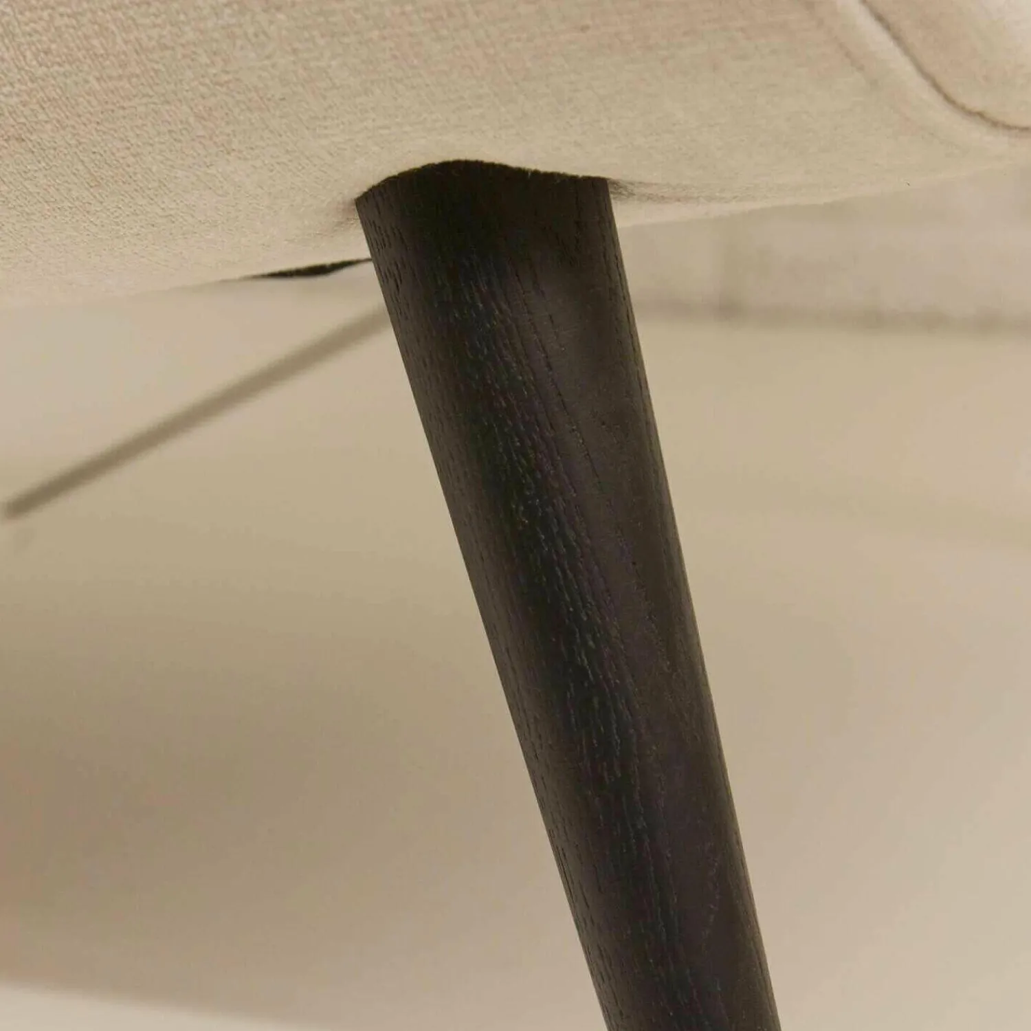 Fredericia Relaxsessel|Sessel Swoon Lounge Stoff Maple 102 Creme Holz Schwarz Lackiert