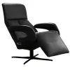 Jori Relaxsessel|Sessel Symphony Mono Move Medi Leder Celia Nero Schwarz 4 Stern Fuß Gewellt Lackiert Schwarz