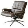 Stressless Relaxsessel|Sessel Tokyo Low Back Leder Pioneer Grey 12 Grau Star Gestell Standard Chrom Mit Balance Adapt Funktion