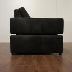 Brühl Relaxsessel|Sessel Tomo Leder Glove 5625 10 Grau Füße Metall Verchromt Mit Fußstütze