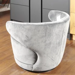 Werther Loungesessel|Relaxsessel|Sessel Trick XXL Bezug Stoff U3105H Grau Inklusive Rückenkissen