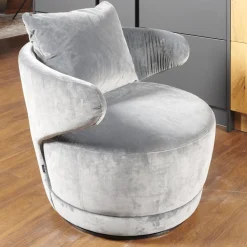 Werther Loungesessel|Relaxsessel|Sessel Trick XXL Bezug Stoff U3105H Grau Inklusive Rückenkissen