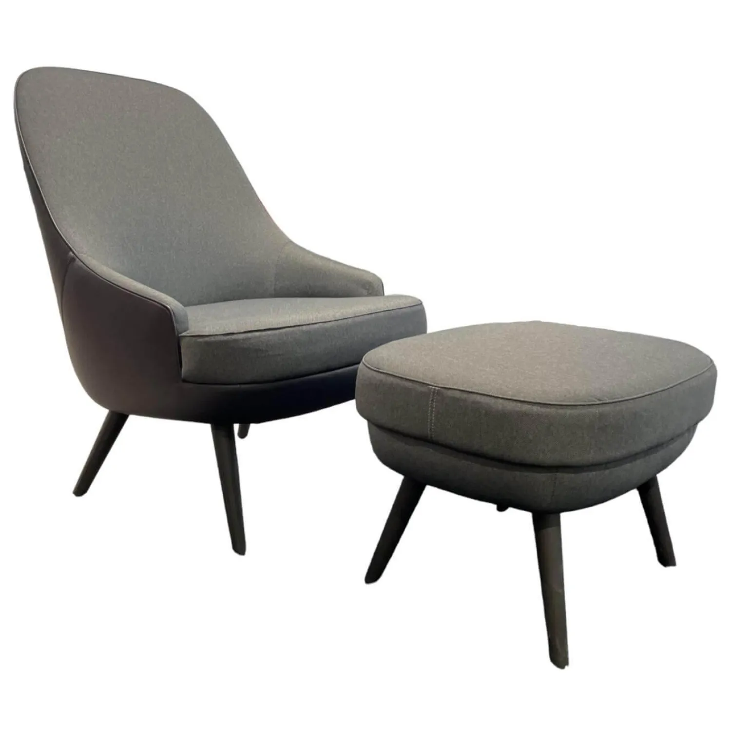 Walter Knoll Relaxsessel|Sessel Und Hocker 375 / 376 Bezug Rücken Select 1301 Blau Sitz Rivet Tesil EGL 20
