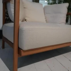 Flexform Polstergruppen|Sessel Und Sofa Crono Bezug Stoff Creme Gestell Nussbaum