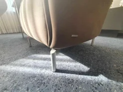 Koinor Relaxsessel|Sessel Vanda Leder F Gentile Chiffon Braun Füße Chrom Matt