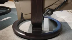 Stressless Relaxsessel|Sessel View M Leder Batick Mole Braun Gestell Classic Wenge Gebeizt Inklusive Hocker