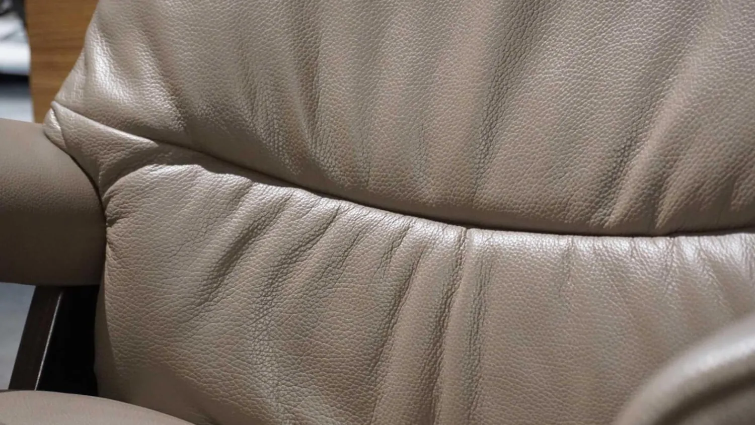 Stressless Relaxsessel|Sessel View M Leder Cori 91 Mole 09 Signature Gestell Wenge mit Hocker