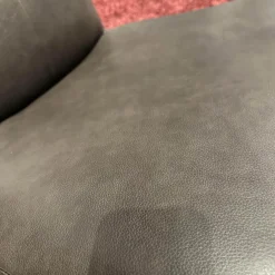 Eigene Herstellung Relaxsessel|Sessel Viola Bezug Leder Granada Graphit 2 Grau Flaches Kreuzgestell Schwarz Motorisiert