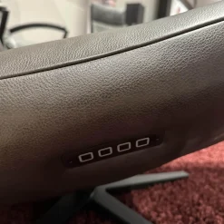 Eigene Herstellung Relaxsessel|Sessel Viola Bezug Leder Granada Graphit 2 Grau Flaches Kreuzgestell Schwarz Motorisiert