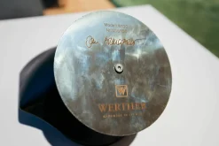 Werther Loungesessel|Sessel W100 Limited Edition Anilinleder Schwarz L 720010 Fuß Tellerscheibe Edelstahl Schwarz Drehbar