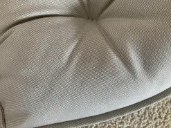 DEDON Loungemöbel|Sessel Wing Chair Mbrace Stoff A 462 Cool Sage Grau Fasergeflecht Arabica Schwarz Braun Füße Teakholz