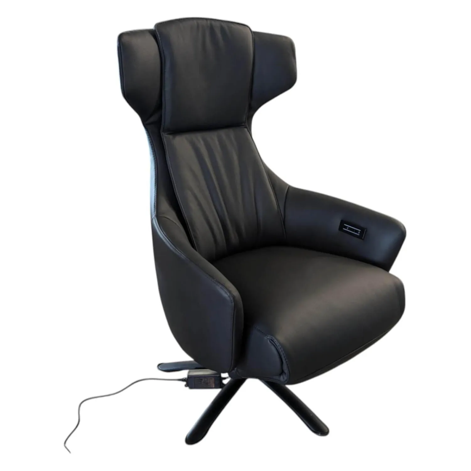 WK Wohnen Relaxsessel|Sessel WK687 Bosso 7321 Leder Dino Schwarz mit motorischen Funktionen