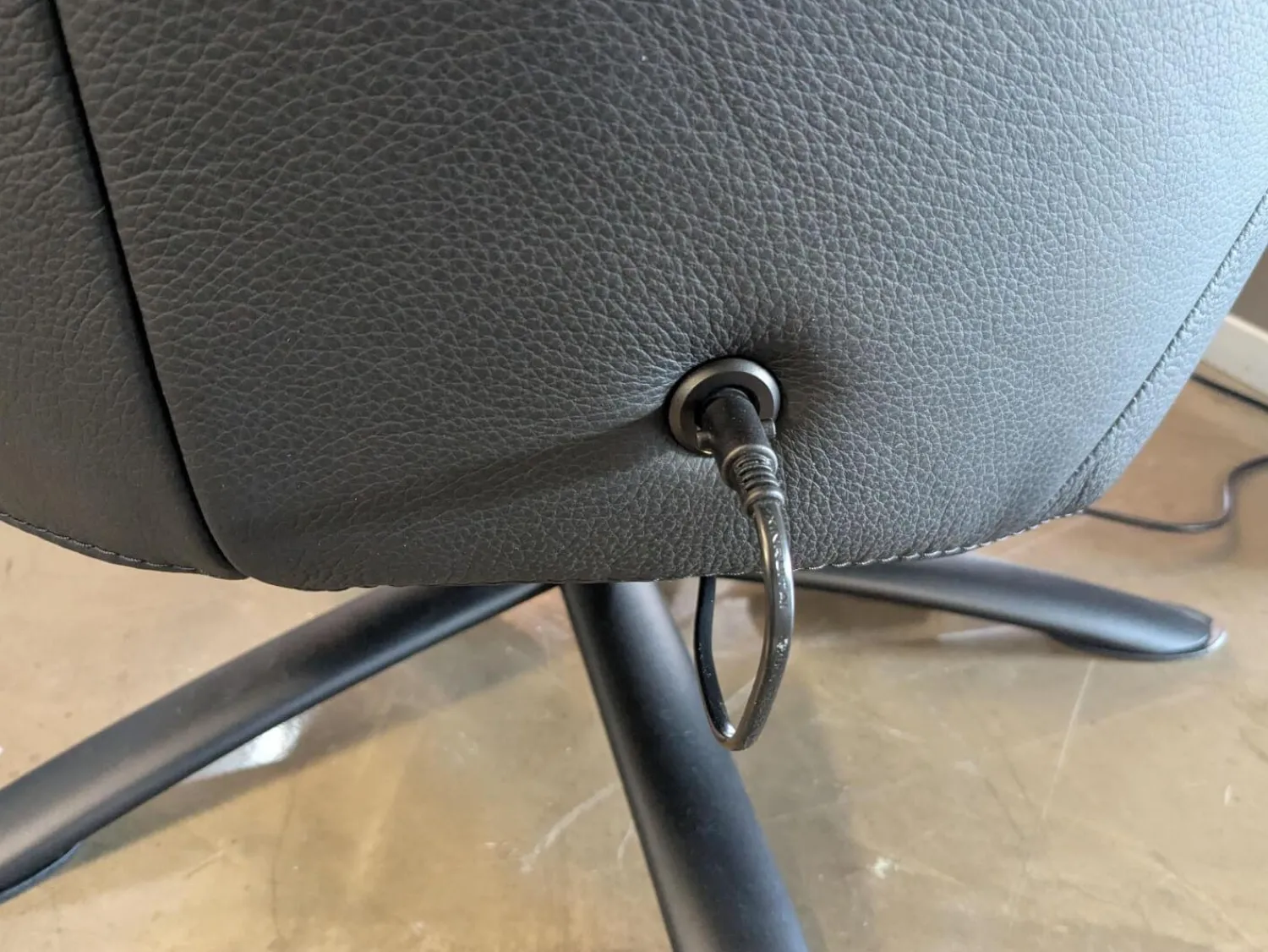 WK Wohnen Relaxsessel|Sessel WK687 Bosso 7321 Leder Dino Schwarz mit motorischen Funktionen