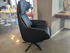 WK Wohnen Relaxsessel|Sessel WK687 Bosso 7321 Leder Dino Schwarz mit motorischen Funktionen