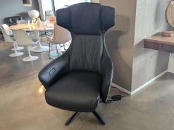 WK Wohnen Relaxsessel|Sessel WK687 Bosso 7321 Leder Dino Schwarz mit motorischen Funktionen