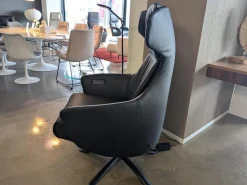 WK Wohnen Relaxsessel|Sessel WK687 Bosso 7321 Leder Dino Schwarz mit motorischen Funktionen