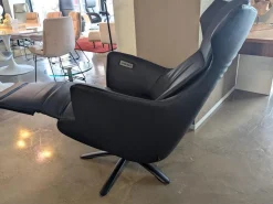 WK Wohnen Relaxsessel|Sessel WK687 Bosso 7321 Leder Dino Schwarz mit motorischen Funktionen