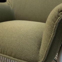 Muuto Loungesessel|Sessel Wrap Lounge Chair Stoff Grün Gestell Stahl Pulverbeschichtet Grau