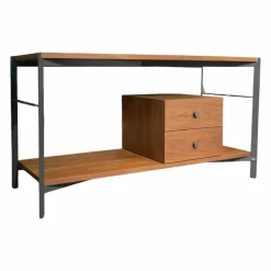 Rolf Benz Kommoden & Sideboards|Sideboard 914 Holzfurnier Farblos Lackiert Nussbaum Amerikanisch Gestell Stahl Lackiert