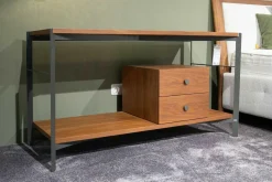 Rolf Benz Kommoden & Sideboards|Sideboard 914 Holzfurnier Farblos Lackiert Nussbaum Amerikanisch Gestell Stahl Lackiert