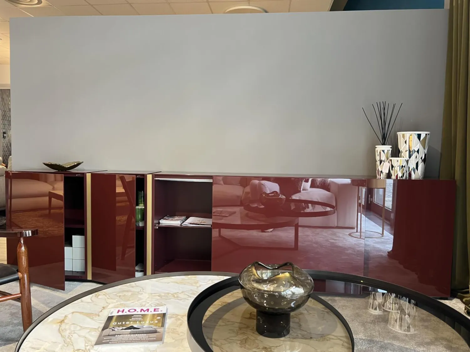 Kettnaker Kommoden & Sideboards|Sideboard Alea Beere Hochglanz Abdeckplatten Abnehmbar Magnetisch