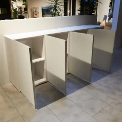 Kettnaker Kommoden & Sideboards|Sideboard Alea Lack Weiß Front Und Abdeckplatte Glas Matt Weiß Griffe Alu Matt