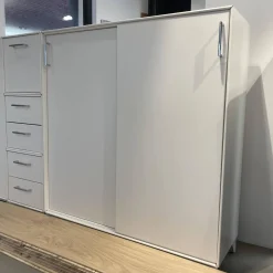 Mauser Kommoden & Sideboards|Sideboard Aus Element X RAL 9010 Reinweiß Und RAL 9010 Taubenblau