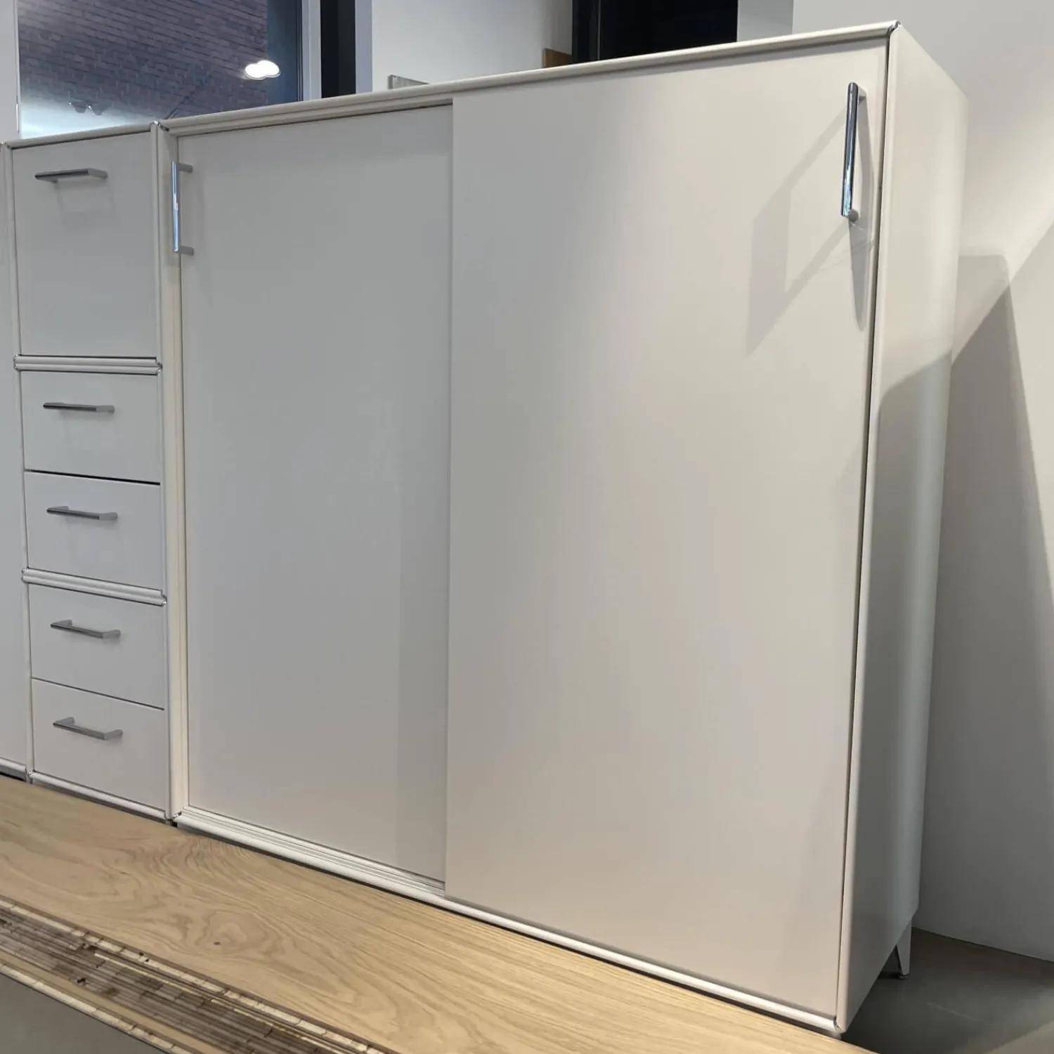 Mauser Kommoden & Sideboards|Sideboard Aus Element X RAL 9010 Reinweiß Und RAL 9010 Taubenblau