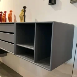 Montana Kommoden & Sideboards|Sideboard Basis Lack Fiord Grafic Black Snow Anthracite