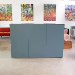 Kettnaker Kommoden & Sideboards|Sideboard Case Lack Graublau Grau Blau Matt Push To Open