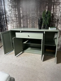 IRO Kommoden & Sideboards|Sideboard Caseda Lack Schilfgrün Griffe Schwarz Matt