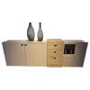Venjakob Kommoden & Sideboards|Sideboard Cosmo Lack Sand Matt Weiß Beige Und Eiche Rustico Stone Inklusive LED Beleuchtung