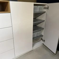 Schönbuch Kommoden & Sideboards|Sideboard Cosmo Lack Vanille 58 Basisfarbe Weiß Aufsatzregal Eiche Natur Geölt 12